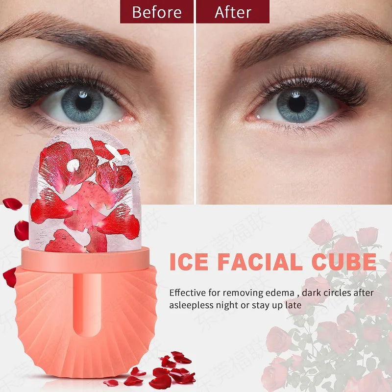 Reusable Ice Face Roller & Stainless Steel Gua Sha Tool Face Roller Gua Sha Qme
