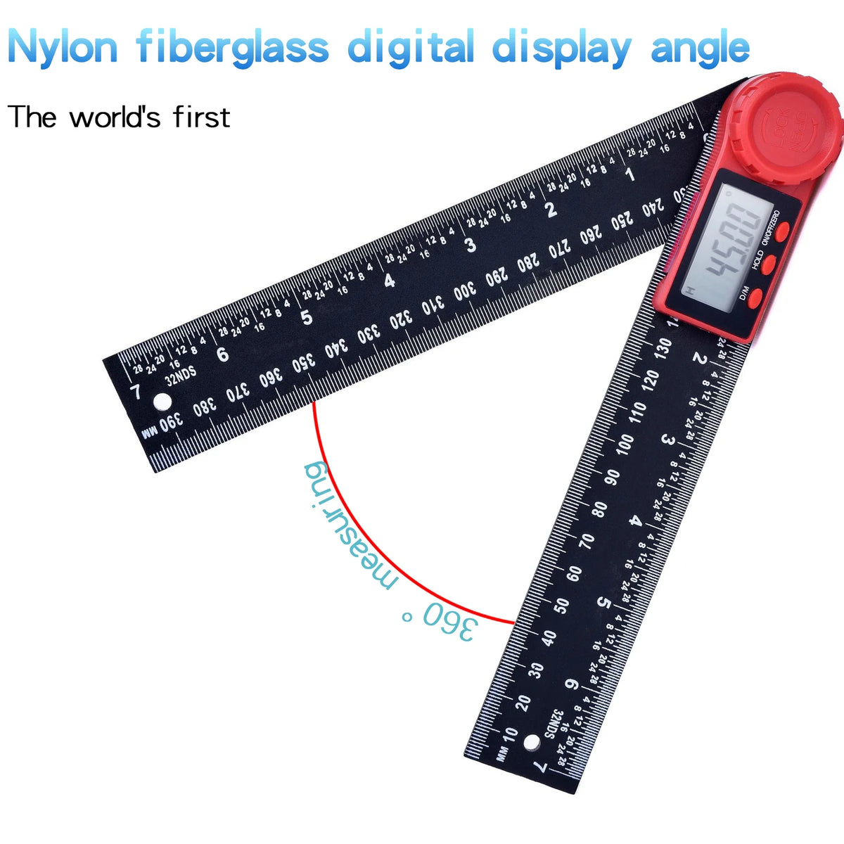 8" Digital Angle Finder Ruler Protractor Inclinometer | Qme Digital Angle Finder Qme Black 200mm