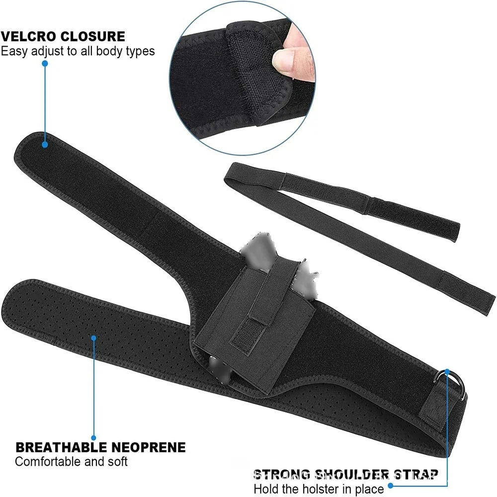 Neoprene Concealed Shoulder Holster – Tactical Underarm Carry Shoulder Holster Qme