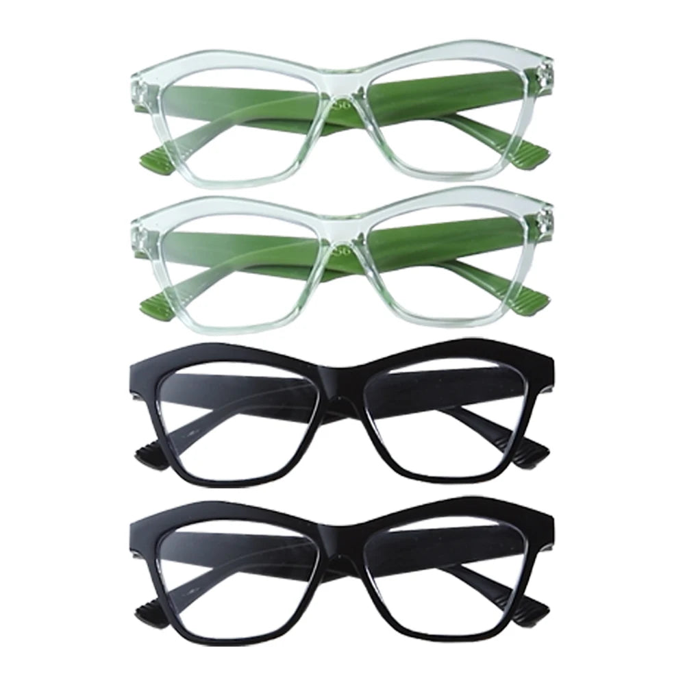 VOPHA Cat Eye Reading Glasses – Blue Light Blocking 1–5 Pack Reading Glasses Qst 100 2Green 2Black