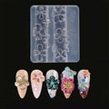 3D Silicone Nail Mold – Lily & Hibiscus Flower Carving Design Nail Art Mold Qme A2