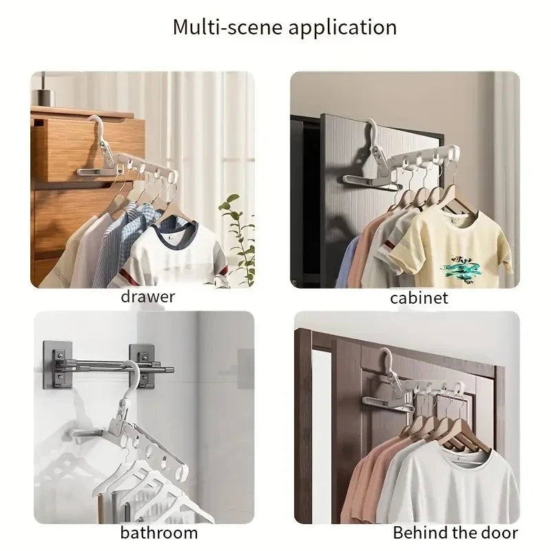 Folding Hanger Rack – Heavy Duty Clothes Storage Organizer Folding Hanger Rack Qme