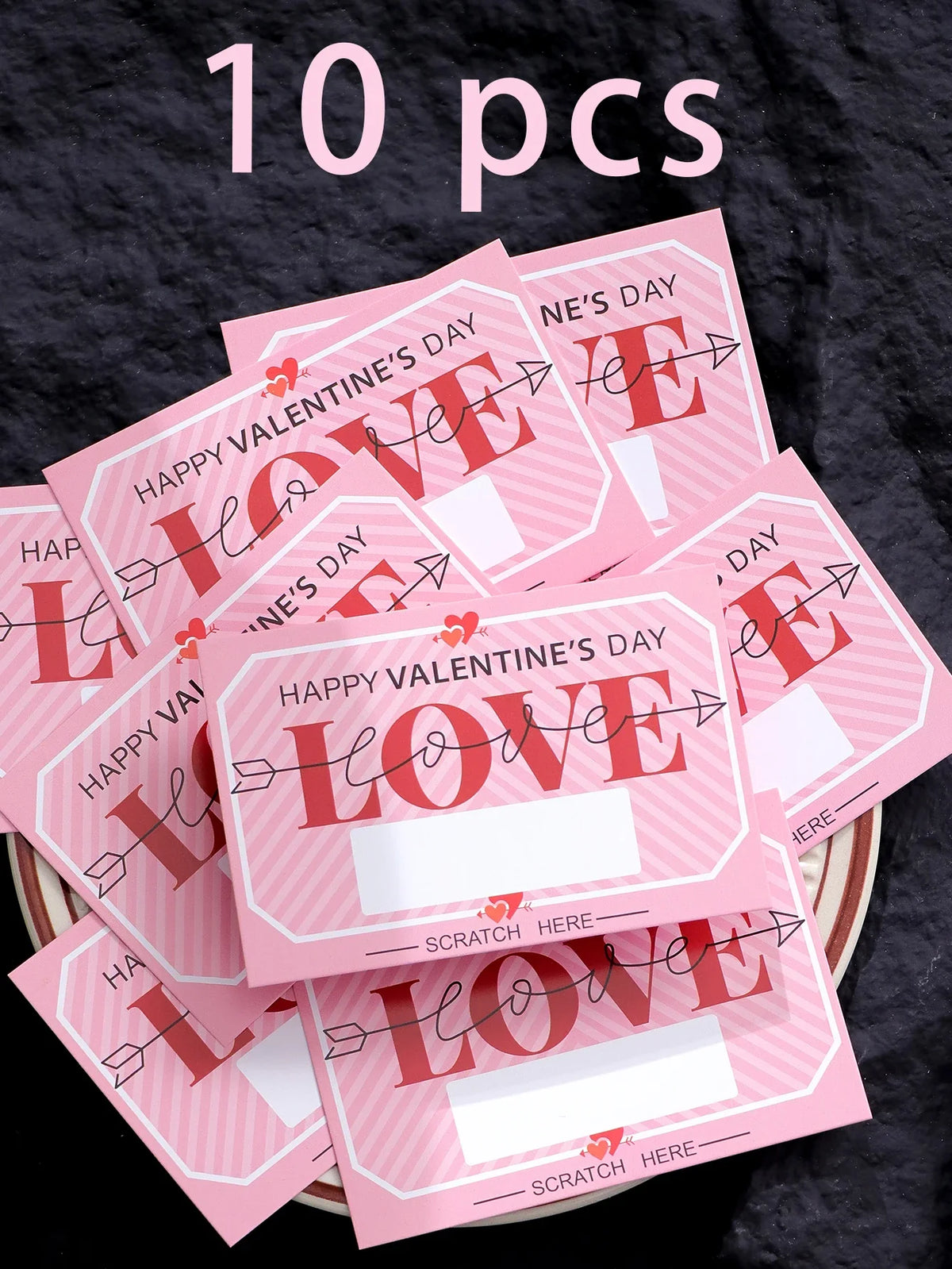 Scratch-Off Love Coupons Cards for Couples – Valentine's Day Couple Scratch-Off Cards Qme 10Pcs-