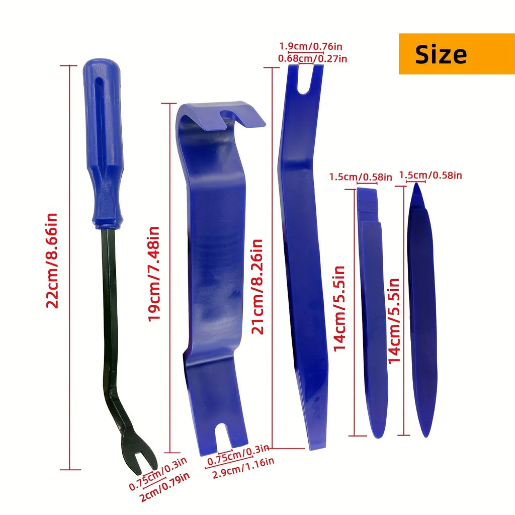 5-Piece Auto Trim Removal Tool Kit – Car Pry Panel & Dash Clip Auto Trim Removal Tool Qme