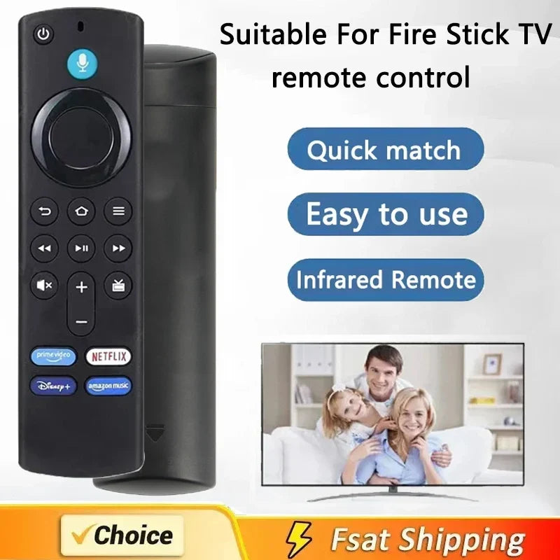 Voice Remote Replacement for Fire TV Stick L5B83G | Qme TV Remote Control Qme