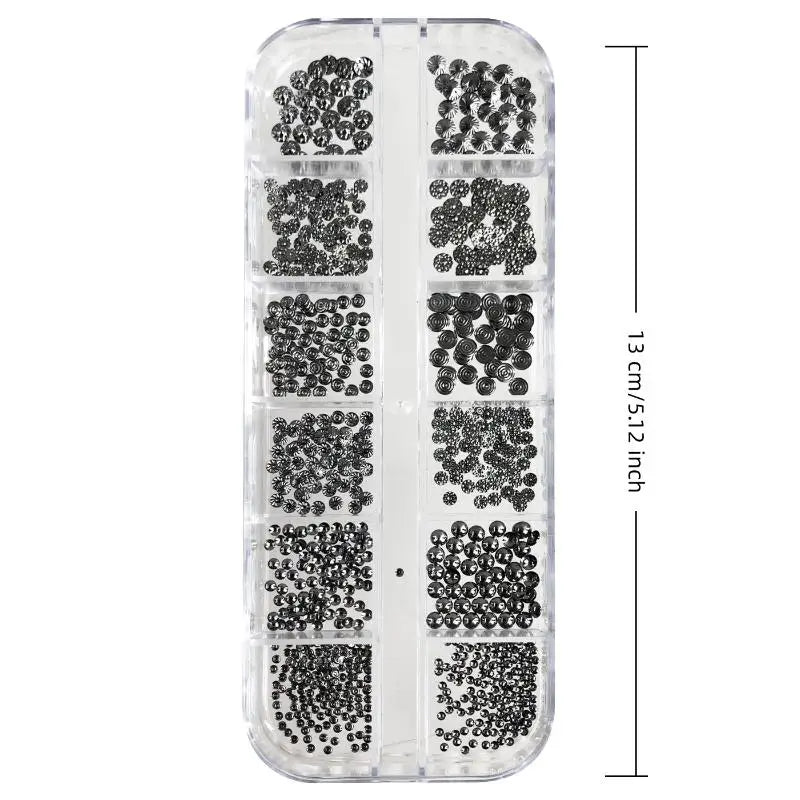 Punk Metal Nail Art Charm Box | Edgy Nail Decorations Nail Art Charms Qme