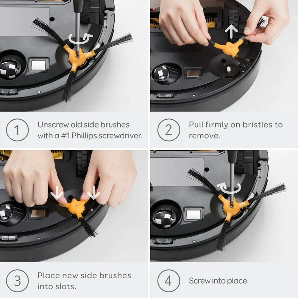 2x Replacement Side Brushes for RoboVac 11 11+ 11C Robot Vacuum Vacuum Replacement Brush Qme