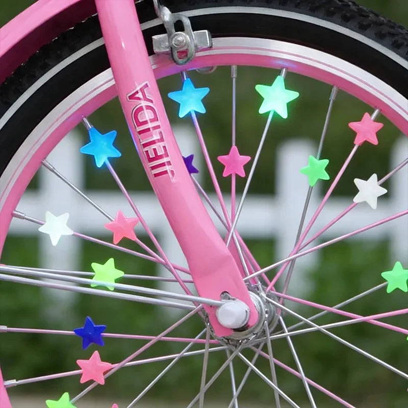 Glow-in-the-Dark Spoke Beads & Valve Caps | Luminous Bike Set Bike Wheel Accessories Qme