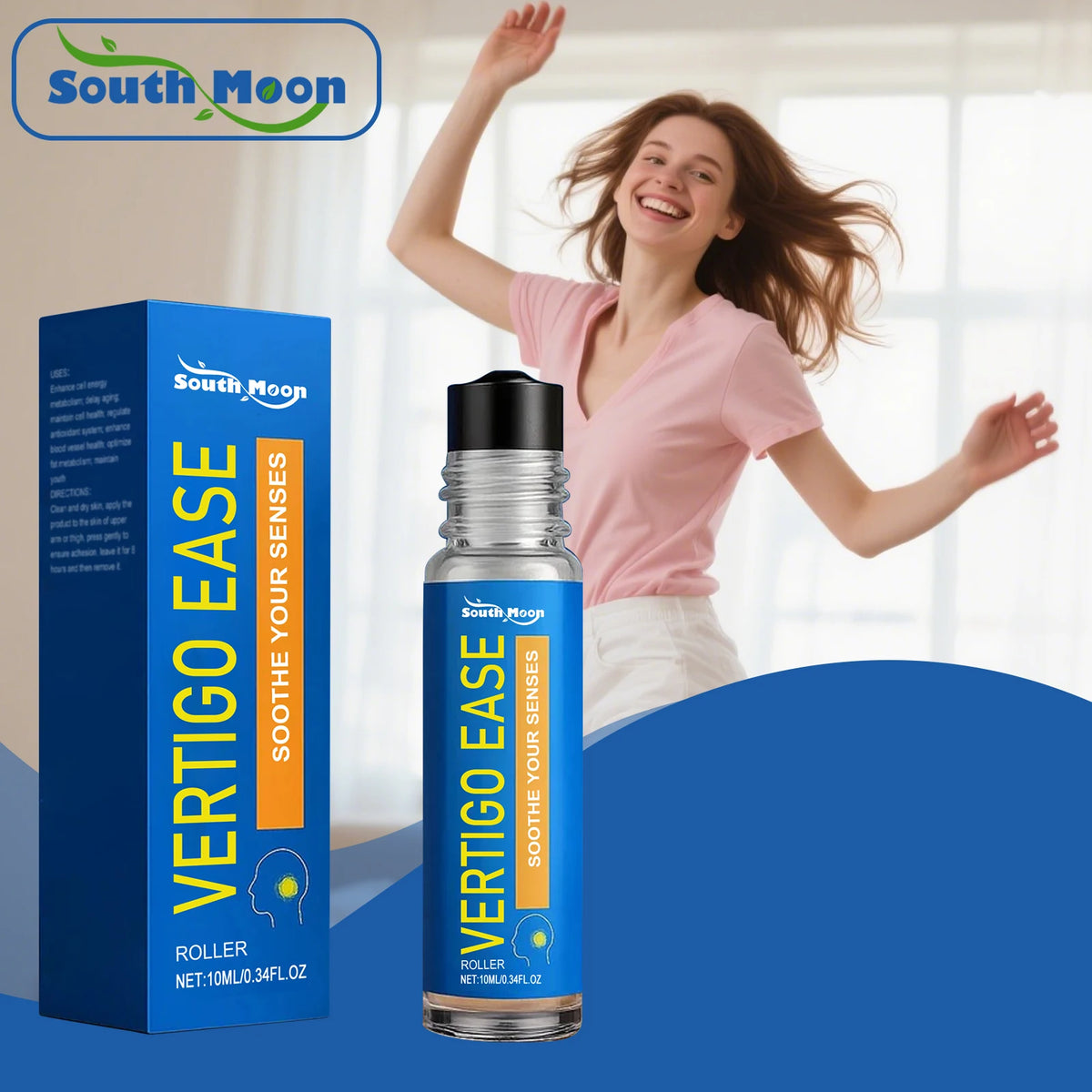 South Moon Herbal Roll-On – Soothing Cooling Comfort | 10ml Herbal Wellness Roll-On Qst