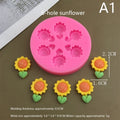 3D Flower Silicone Mold – Candle, Soap & Baking 3–12 Grids Silicone Baking Mold Qme A5