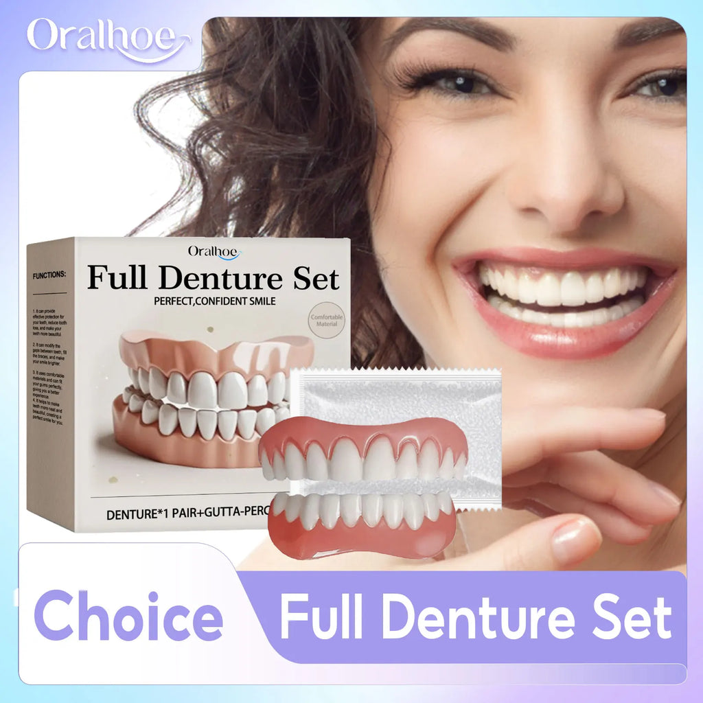 Silicone Soft Denture Fitting Kit – Restore & Brighten Smile Cosmetic Denture Kit Qme