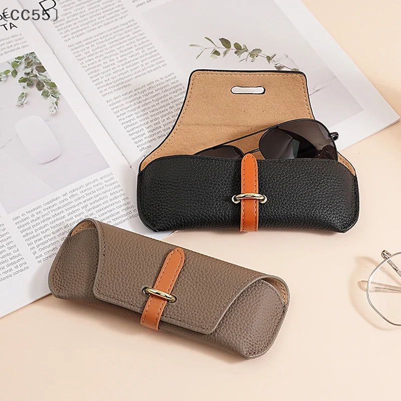 Portable PU Leather Glasses Case – Unisex Eyewear Protector Eyeglasses Case Qst
