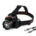 BORUiT 530LM Motion Sensor LED Headlamp USB Rechargeable LED Headlamp Qst BlacK