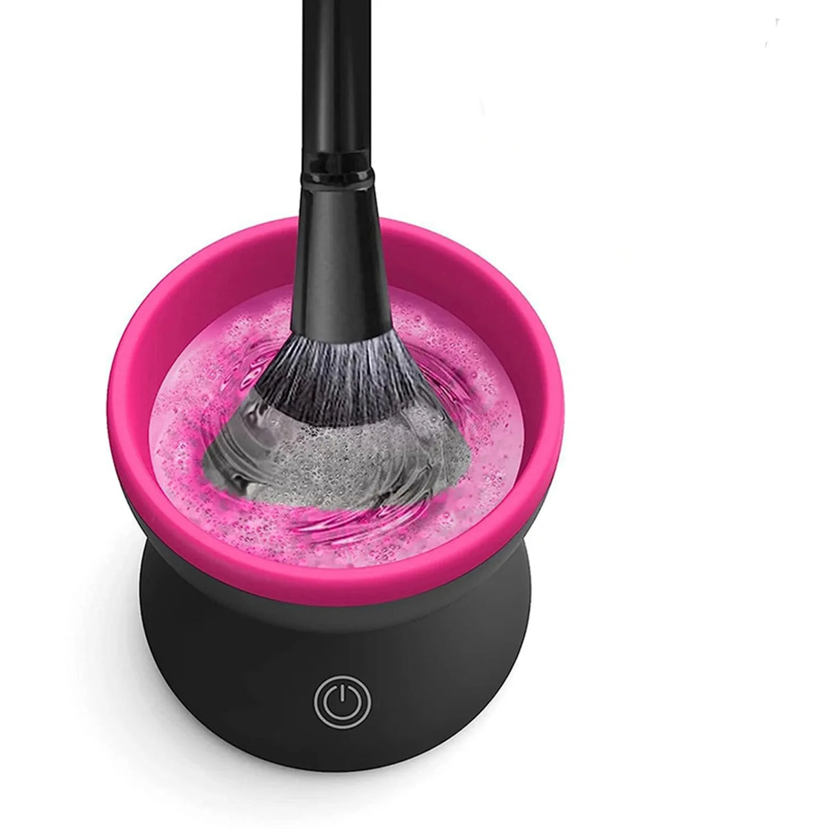 Electric Makeup Brush Cleaner Machine – Auto Spin & Dry Brush Cleaner Machine Qst Black