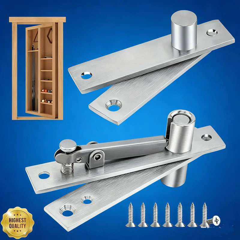 360° Stainless Steel Pivot Hinge – Hidden Secret Door Hardware Pivot Door Hinge Qst