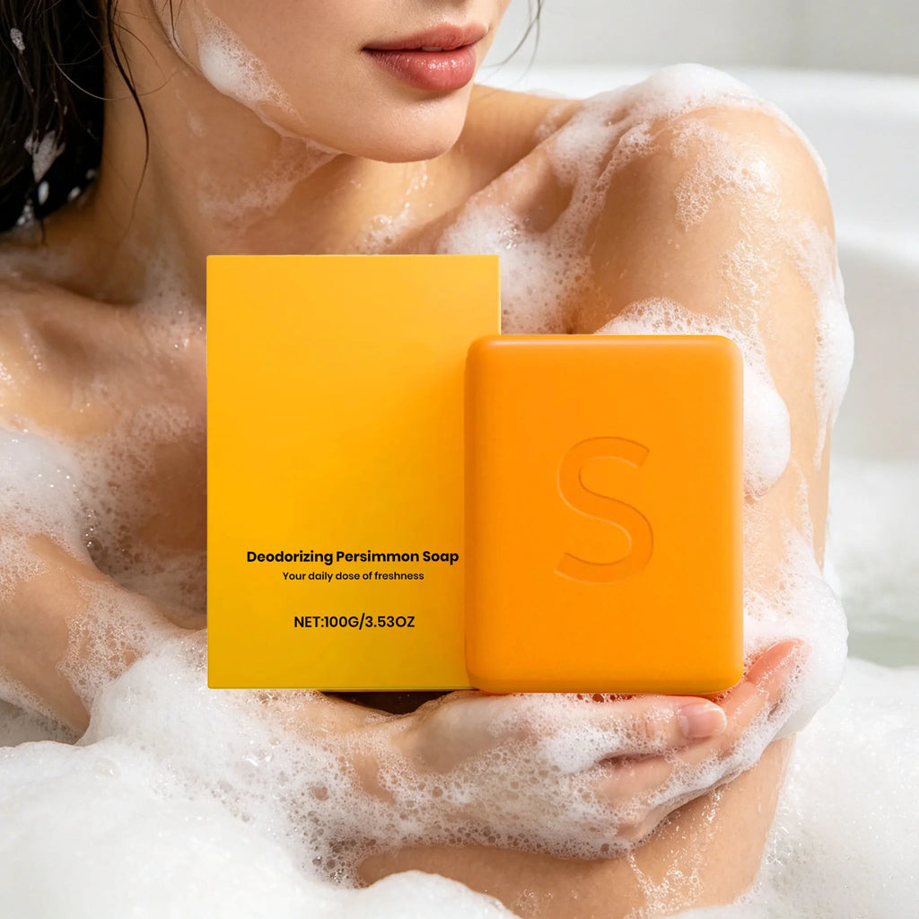 Persimmon Body Soap 100G – Moisturizing Exfoliating Bar Body Bar Soap Qst