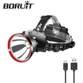 BORUiT 5000LM LED Headlamp USB Rechargeable 18650 Camping LED Headlamp Qst No battery
