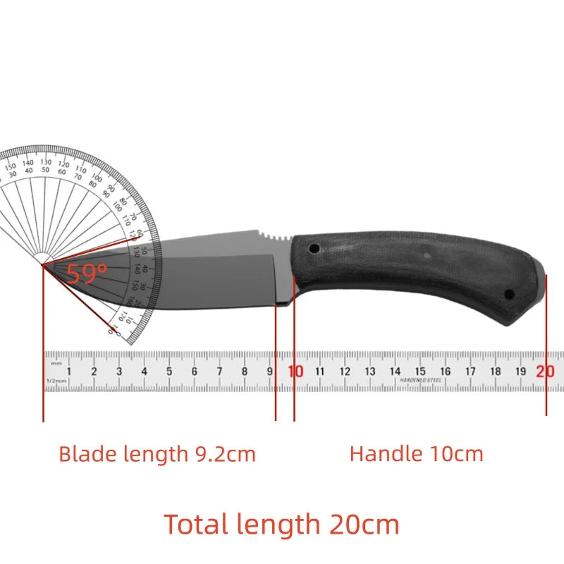 Outdoor Camping Knife – Stainless Steel Blade with Sheath Outdoor Camping Knife Qst