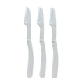 3-Piece Fold Eyebrow Trimmer Set – Scissors, Comb & Razor Eyebrow Grooming Set Qme 3pcs gray