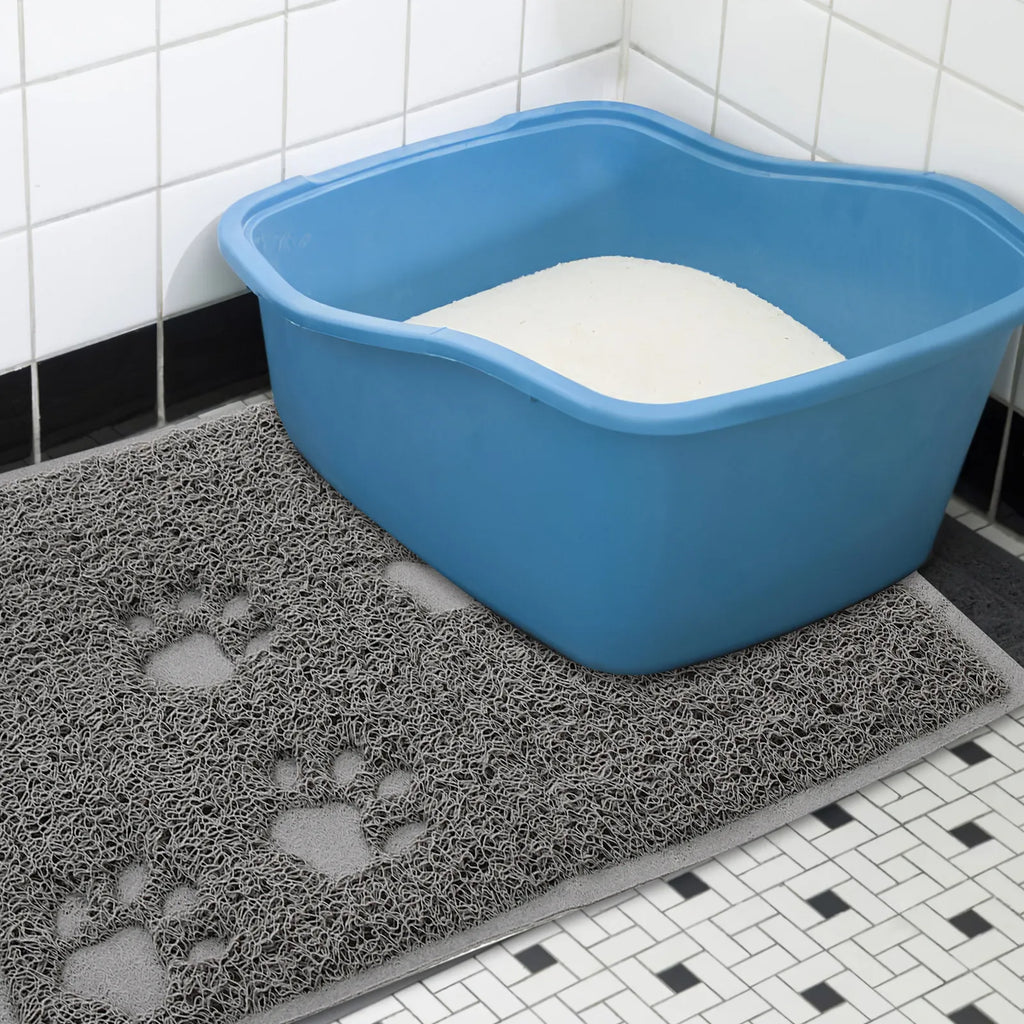 Non-Slip PVC Cat Litter Mat – Adorable Litter Box Mat Cat Litter Mat Qme