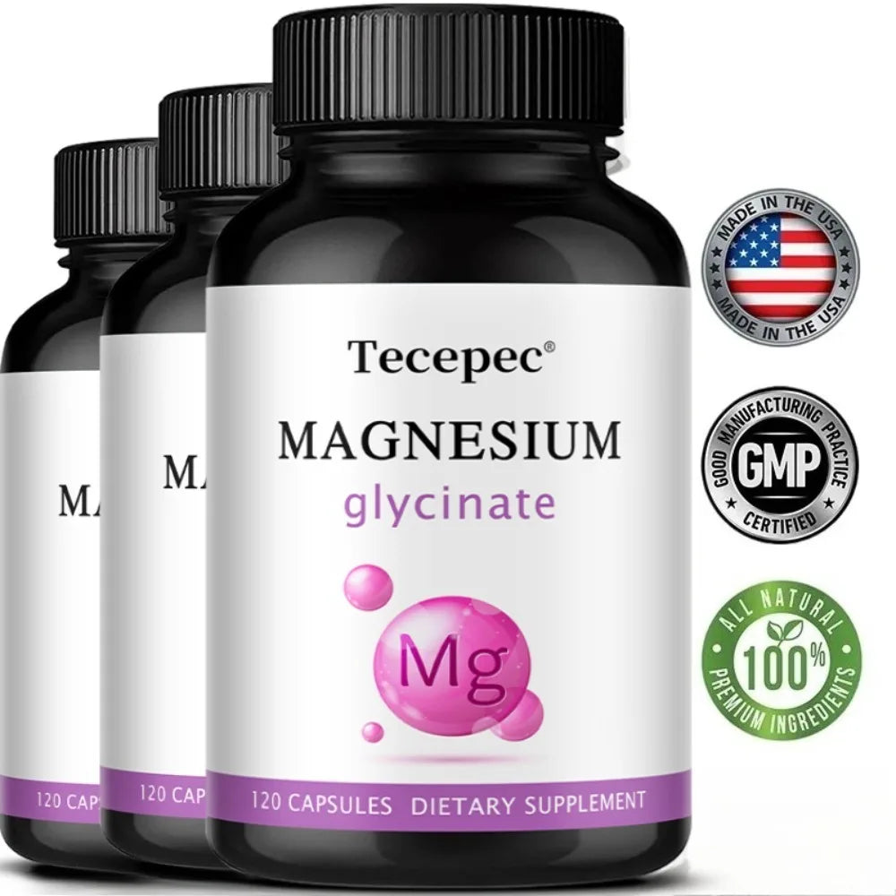 ZENVITALIZE Magnesium Glycinate 1000mg Capsules | 30/60/120ct Mineral Supplement Qst
