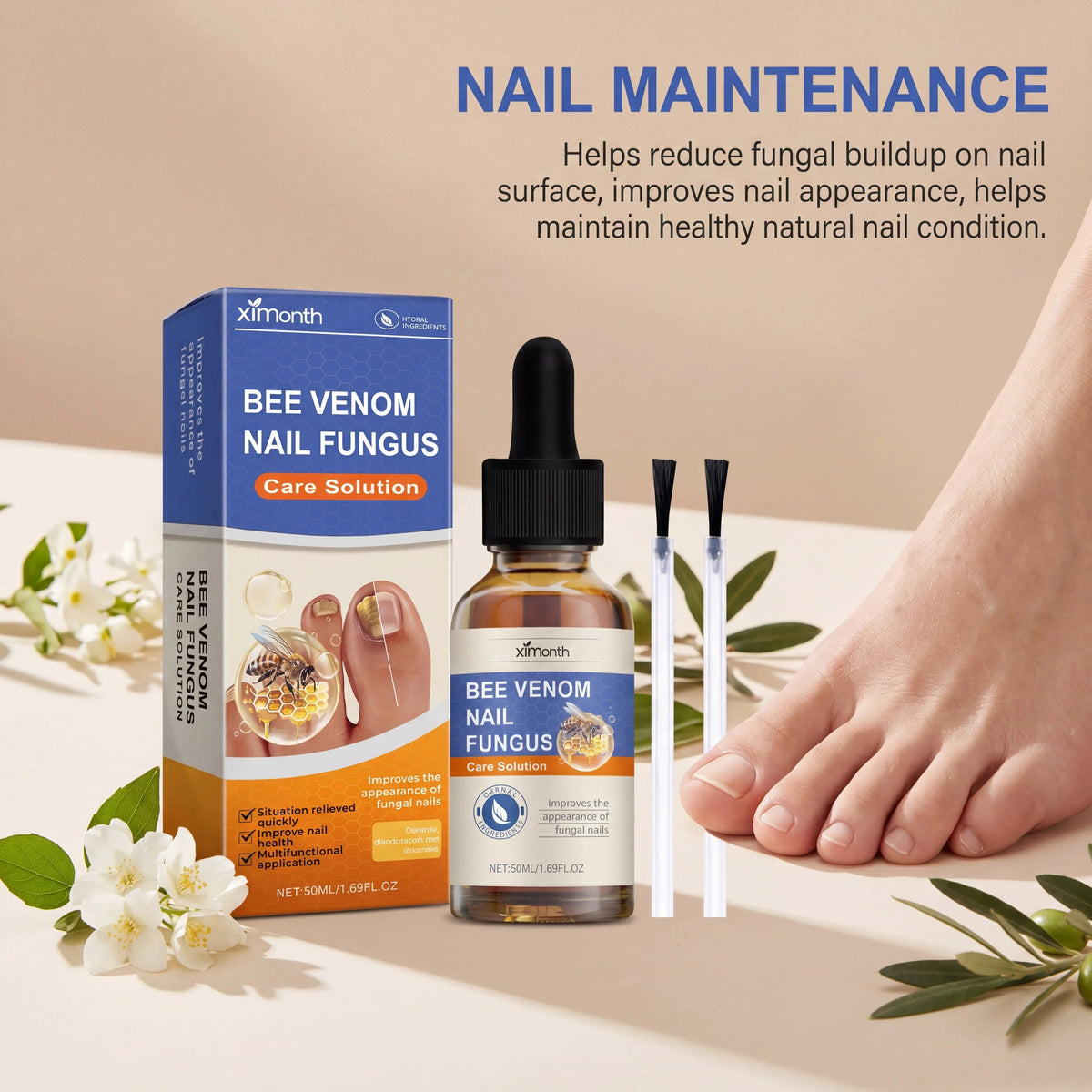 Bee Venom Tea Tree Nail Repair & Cuticle Care Serum 50ml Nail Repair Serum Qme