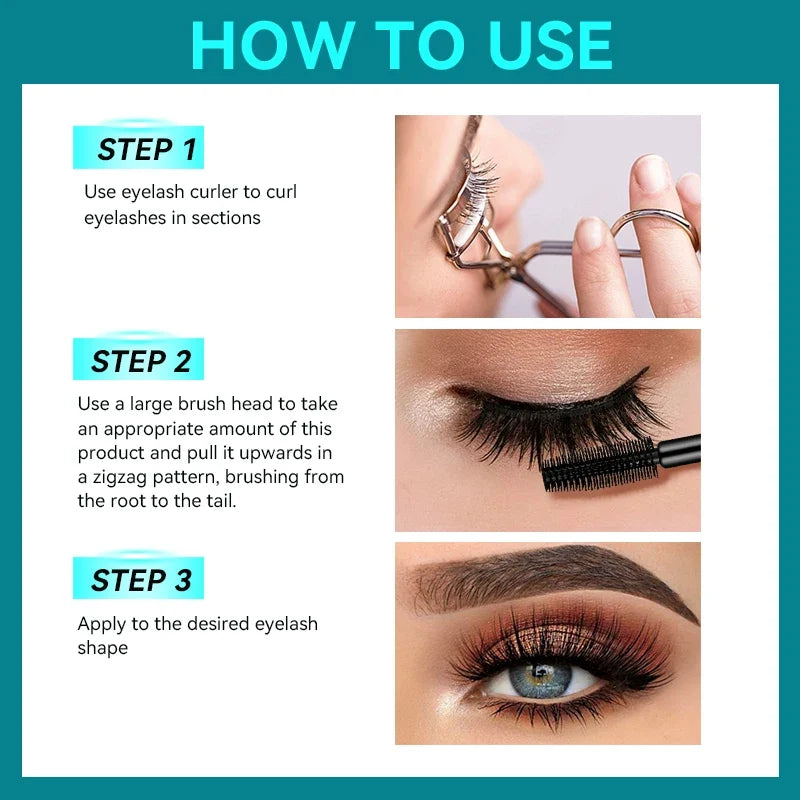 Waterproof Anti-Smudge Mascara – Long-Lasting & Fast Drying Waterproof Mascara Qme