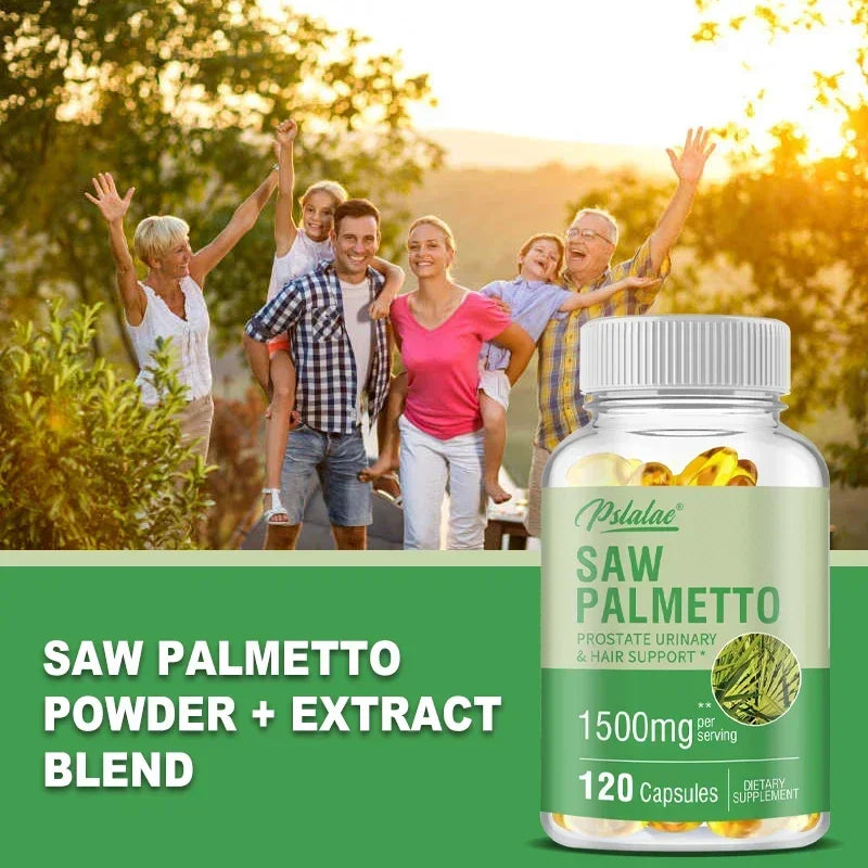 Saw Palmetto Capsules – Prostate, Hair & Vitality Support Herbal Supplement Qst
