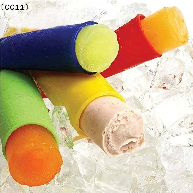 Reusable Silicone Popsicle Molds with Lids – Leak-Proof Set of 6 Popsicle Mold Set Qme Default Title