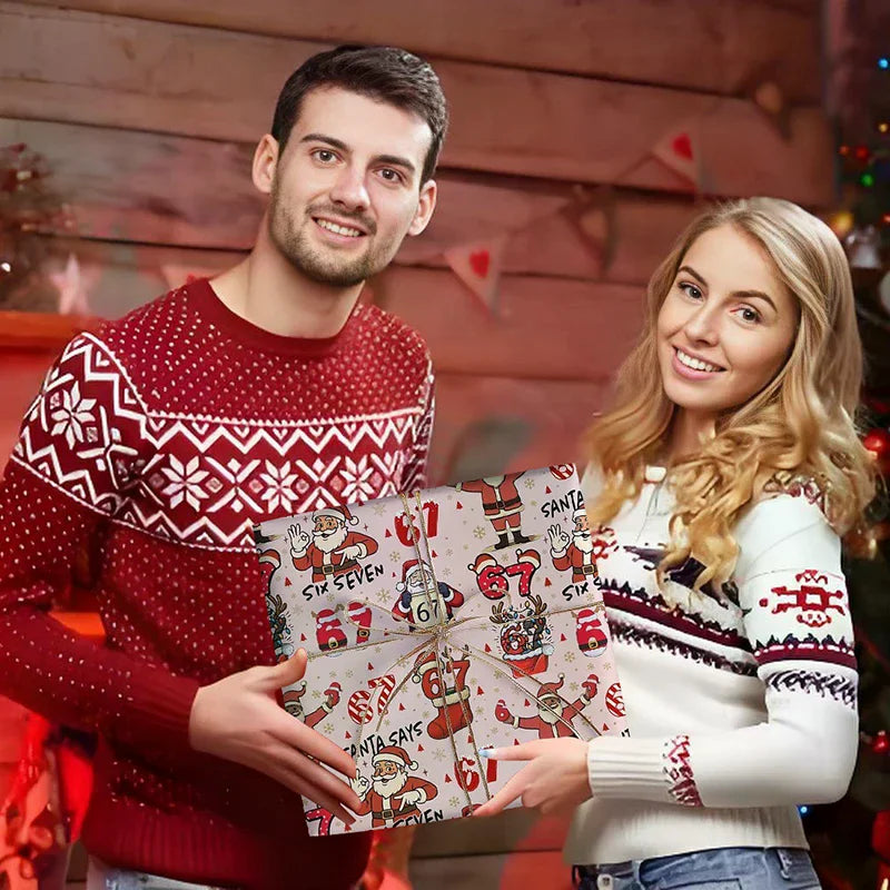 Funny Christmas Wrapping Paper for Kids – Santa Designs Christmas Gift Wrap Qme