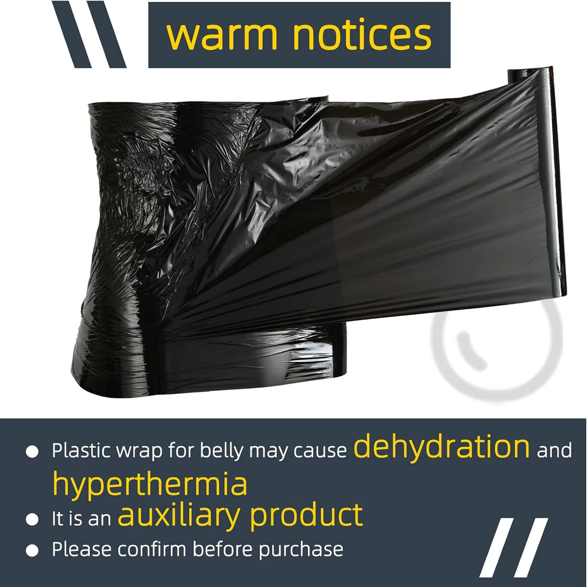 VamsLuna 60M Black Body Wrap Roll – Waist Sweat Film Body Wrap Roll Qst