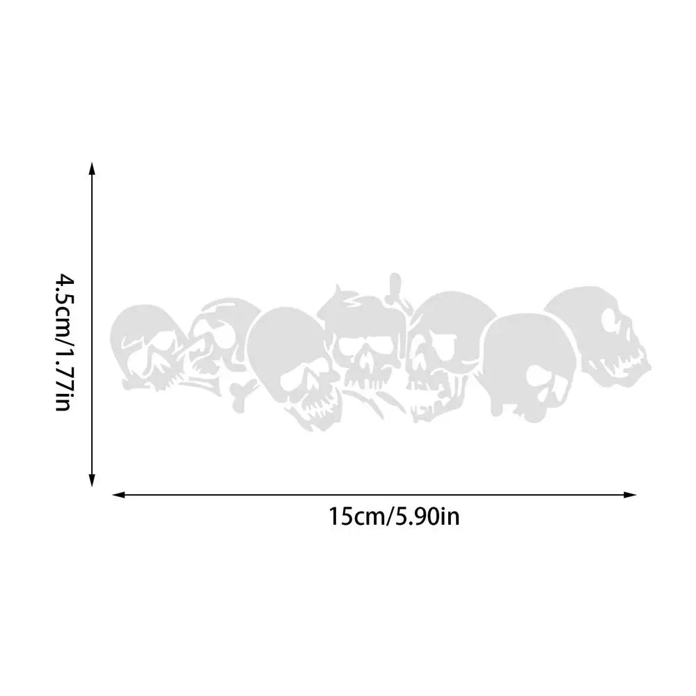 Reflective Skull Car & Motorcycle Decal – Halloween Sticker Car Decal Sticker Qst WHITE