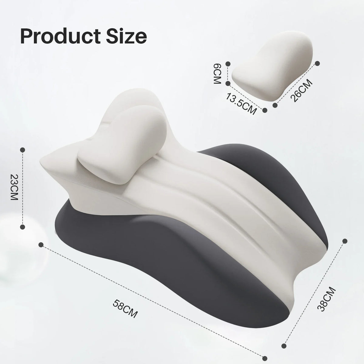 Memory Foam Wedge Pillow – Multi-Position Ergonomic Support Wedge Support Pillow Qst Light Gray
