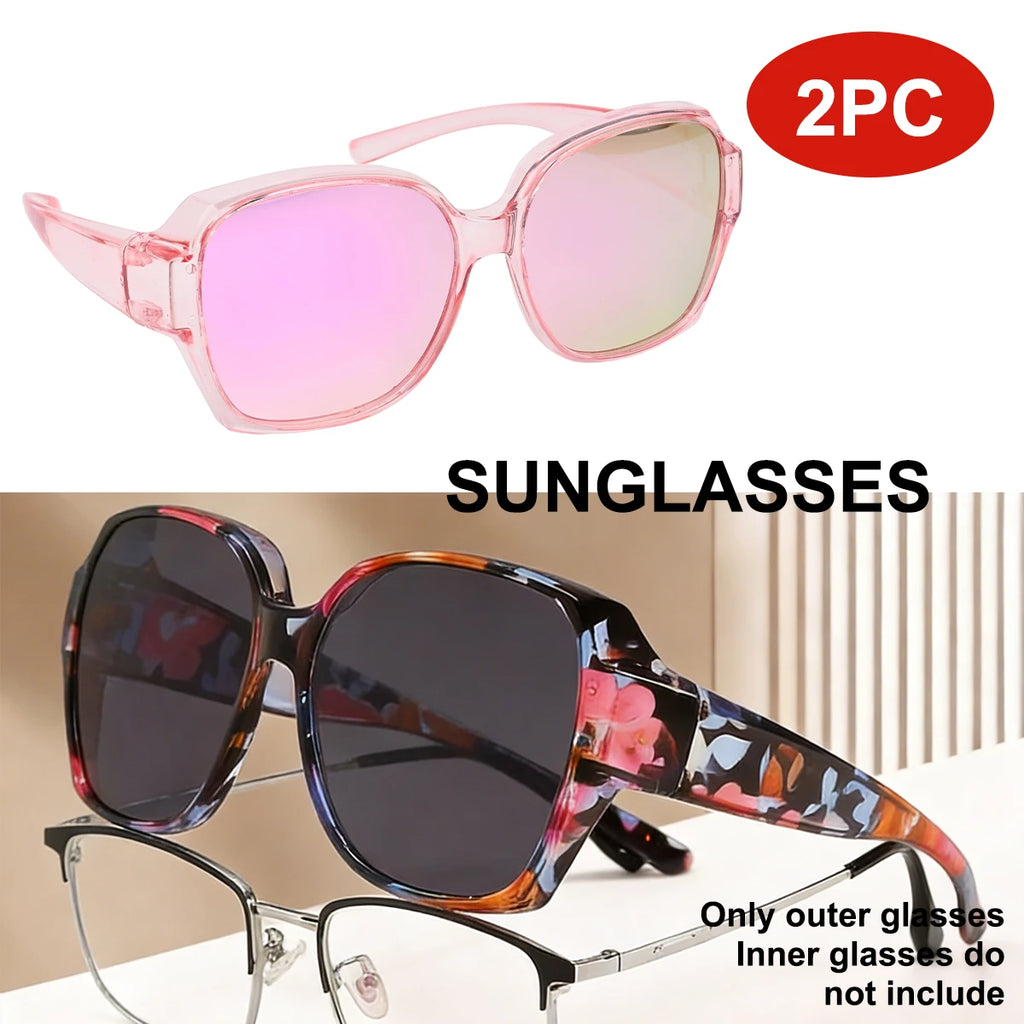 VOPHA T01 Polarized Fit-Over Sunglasses UV400 – Men & Women Polarized Sunglasses Qst 2PC