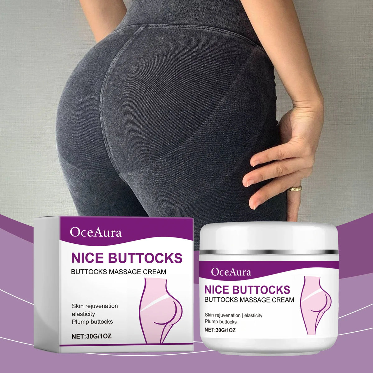OceAura Hip Firming & Tightening Cream – Body Sculpting 30g Body Firming Cream Qst