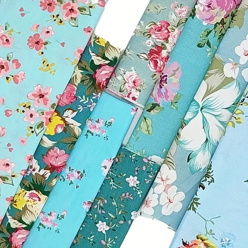 Floral Twill Patchwork Fabric – DIY Cotton Sewing & Quilting Patchwork Craft Fabric Qme