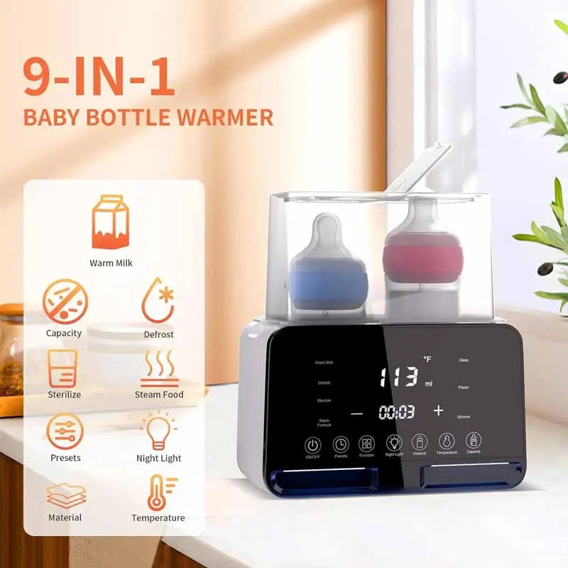 Baby Bottle Warmer & Sterilizer – Fast Heating with Timer Bottle Warmer Sterilizer Qst