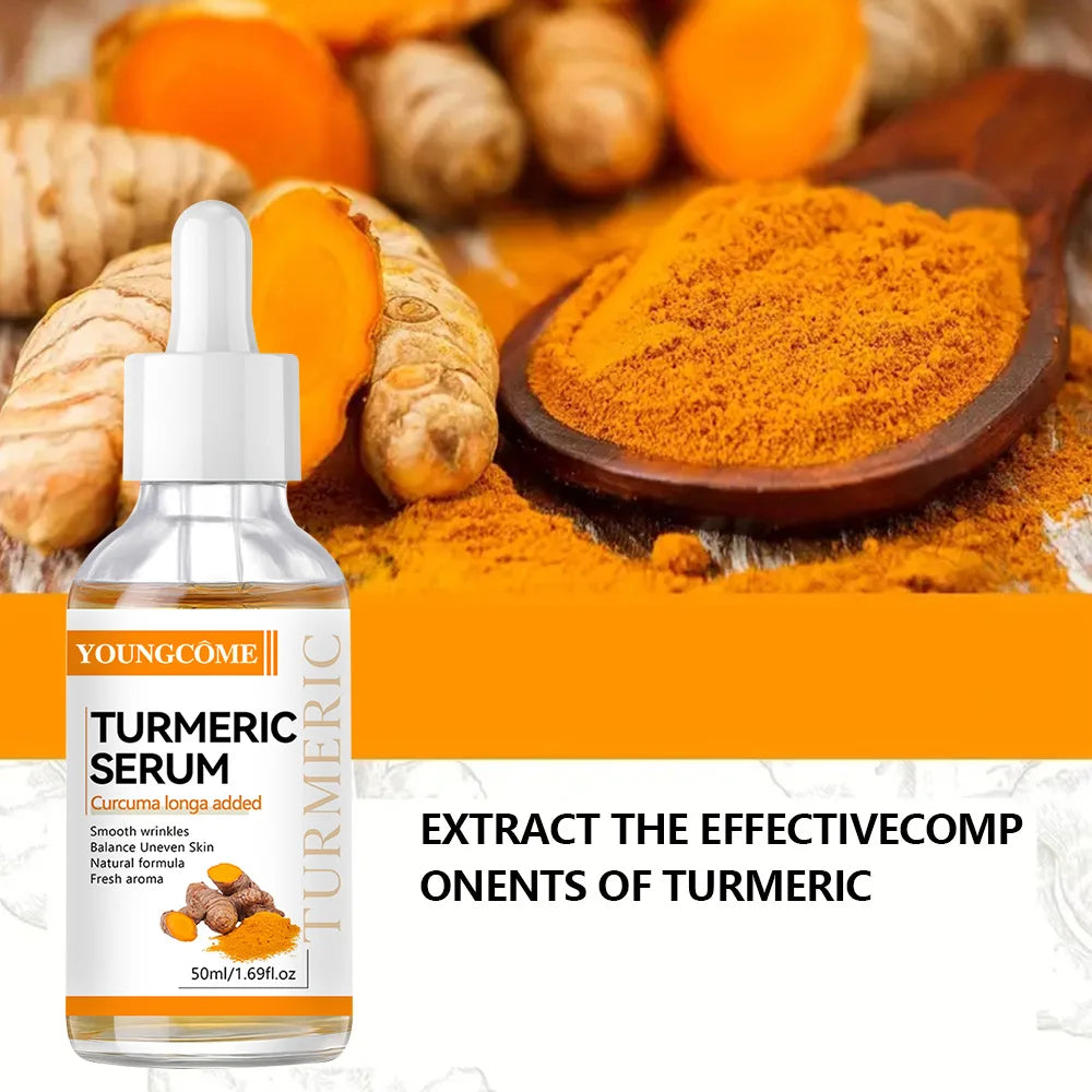 YOUNGCOME Turmeric Facial Serum – Nourishing Brightening Essence Face Serum Qst