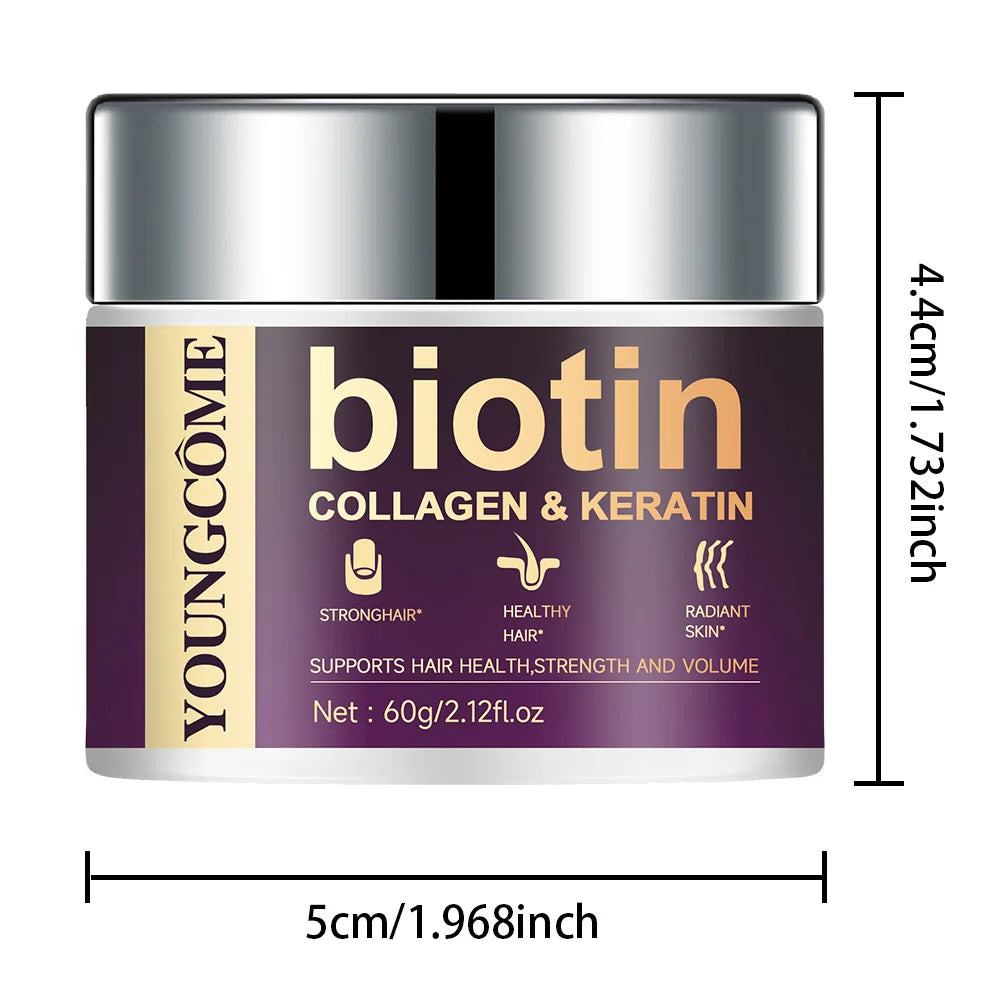 YOUNGCOME Biotin Collagen Keratin Hair Mask | Deep Nourishing Deep Conditioning Hair Mask Qst 60G
