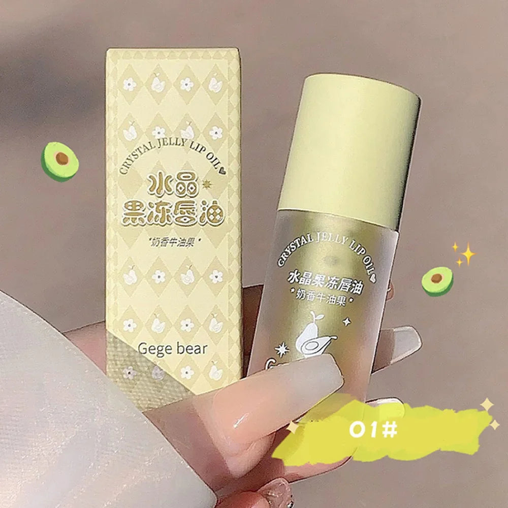 Crystal Jelly Fruit Lip Oil – Peach, Grape & Avocado Lip Oil Qme