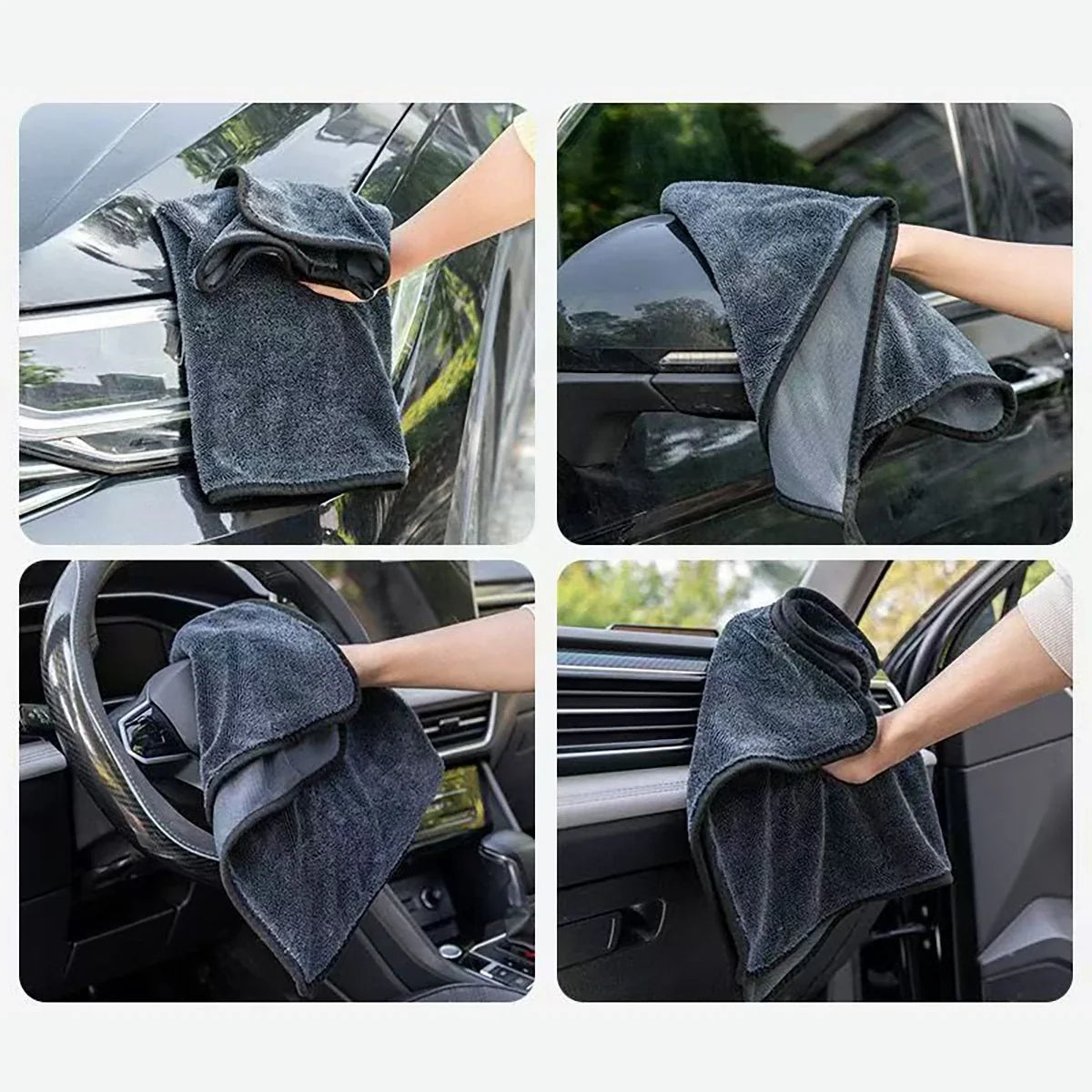 Microfiber Cleaning Cloth for Car Care & Detailing – 40x60cm Microfiber Cleaning Cloth Qme