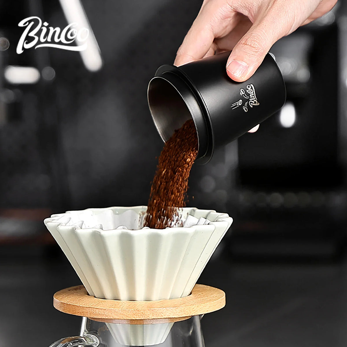 Bincoo Espresso Dosing Cup – Stainless Steel 51mm/58mm Espresso Dosing Cup Qst