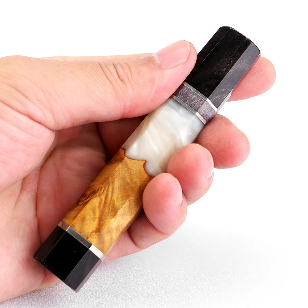 Octagonal Japanese Knife Handle – Stabilized Wood & Resin DIY Knife Handle Qst
