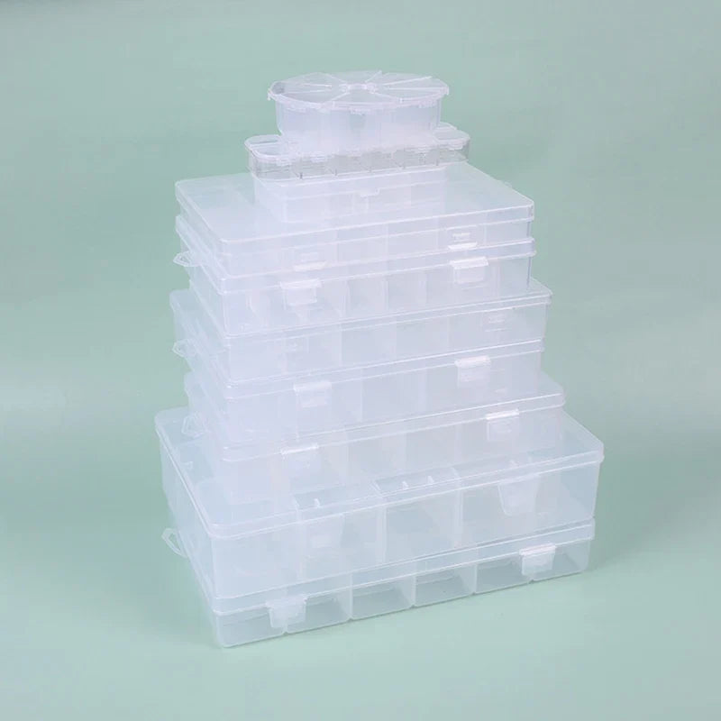 Jewelry Earring Bead Organizer – 24-Grid Clear Display Case Jewelry Organizer Case Qme