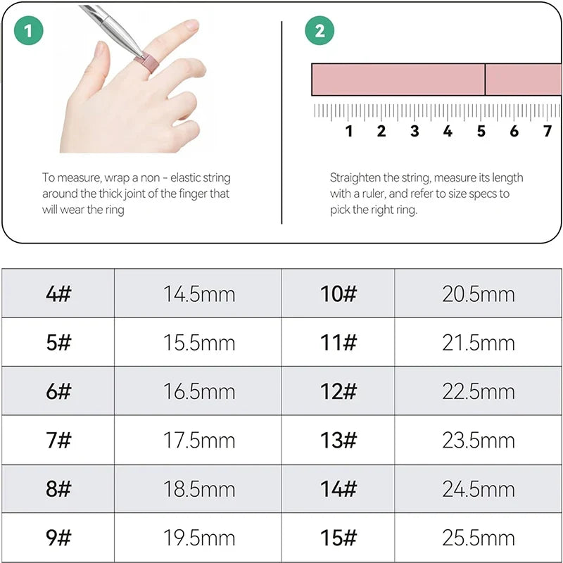 Professional Ring Sizer Finger Measuring Tool – Sizes 4–15 Ring Sizing Tool Qme