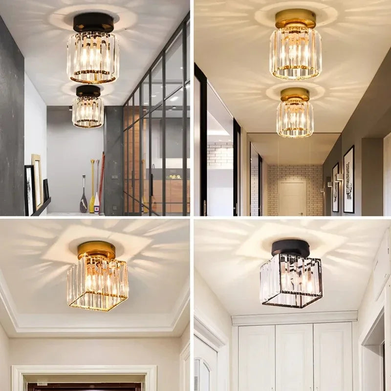 Modern LED Pendant Ceiling Light | Metal & Glass | E27 | 4 Colors Pendant Ceiling Light Qme