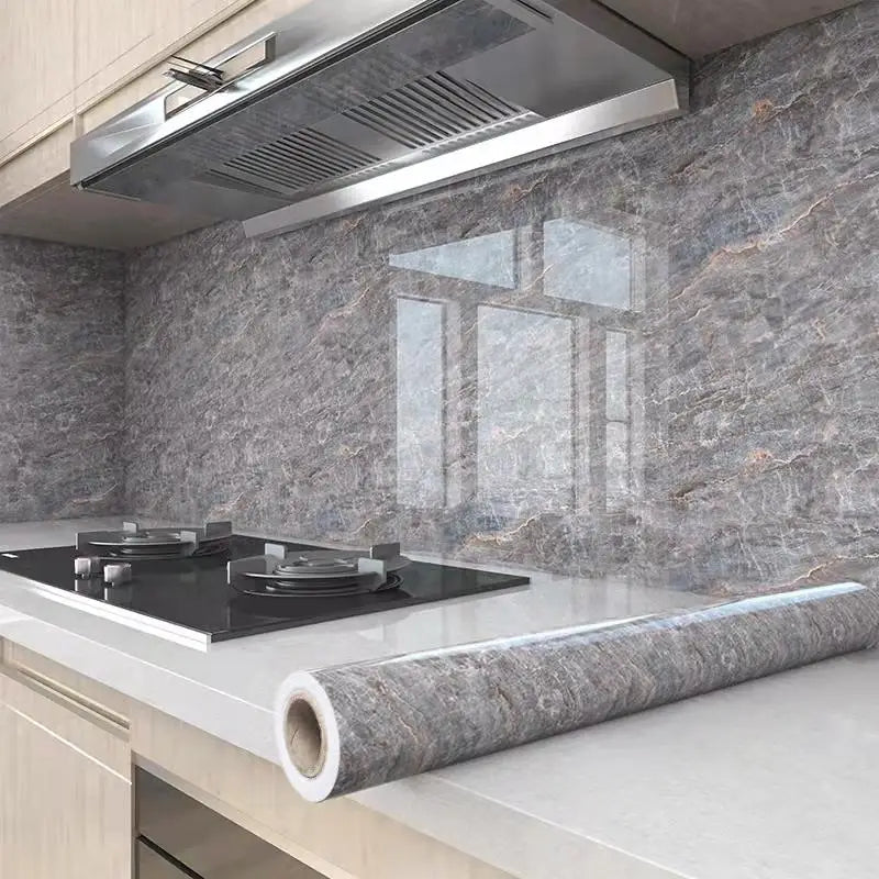 Waterproof Peel & Stick PVC Marble Wall Sticker – 3 Sizes Peel & Stick Wallpaper Qme