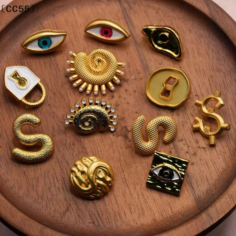 Vintage Metal Decorative Buttons – Eye & Heart DIY Craft Decorative Buttons Qst