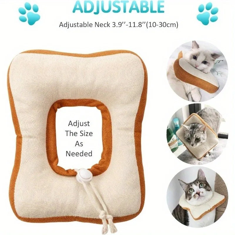Cat Recovery Cone Collar Anti-Lick Neck Cone | Post-Surgery Cat Recovery Cone Qme
