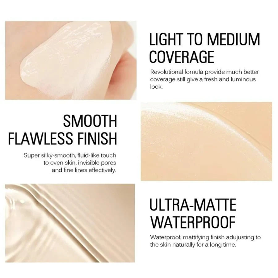 Matte Face Foundation Cream – Oil-Control Waterproof Concealer Face Foundation Cream Qme